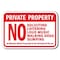 Signmission Safety Sign, 12 in Height, Aluminum, Private Prop - No Loud A-1218 Private Prop - No Loud - alternate 1